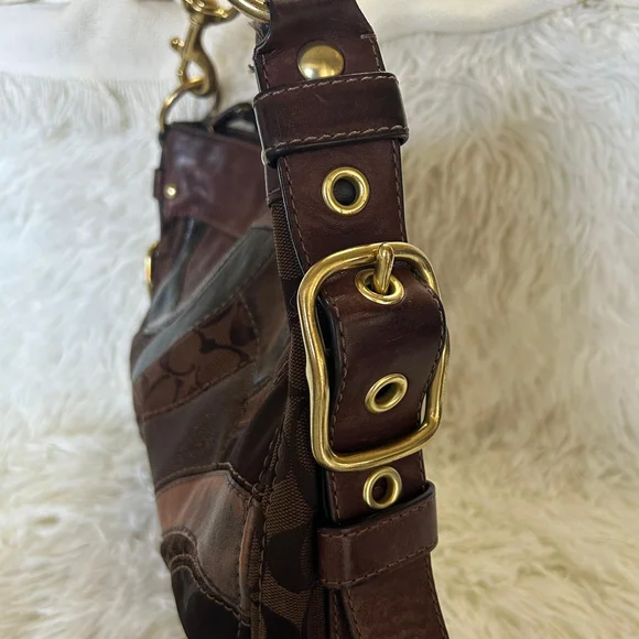 Patchwork Leather Shoulder Bag - Picture 4 of 8